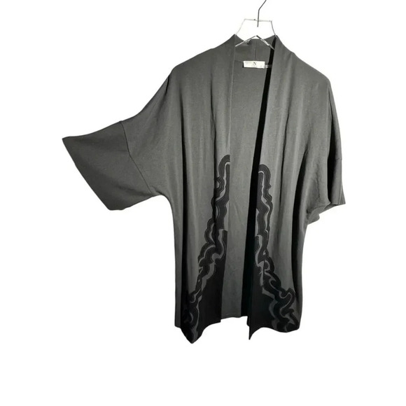 Natori Kimono Cardigan Women's size Small Black Gray asian inspired - Picture 1 of 8